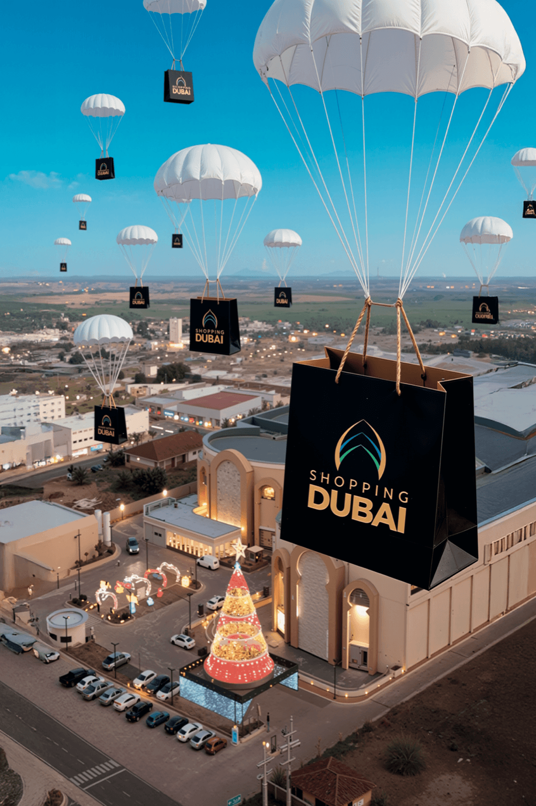 Shopping Dubai vista aérea